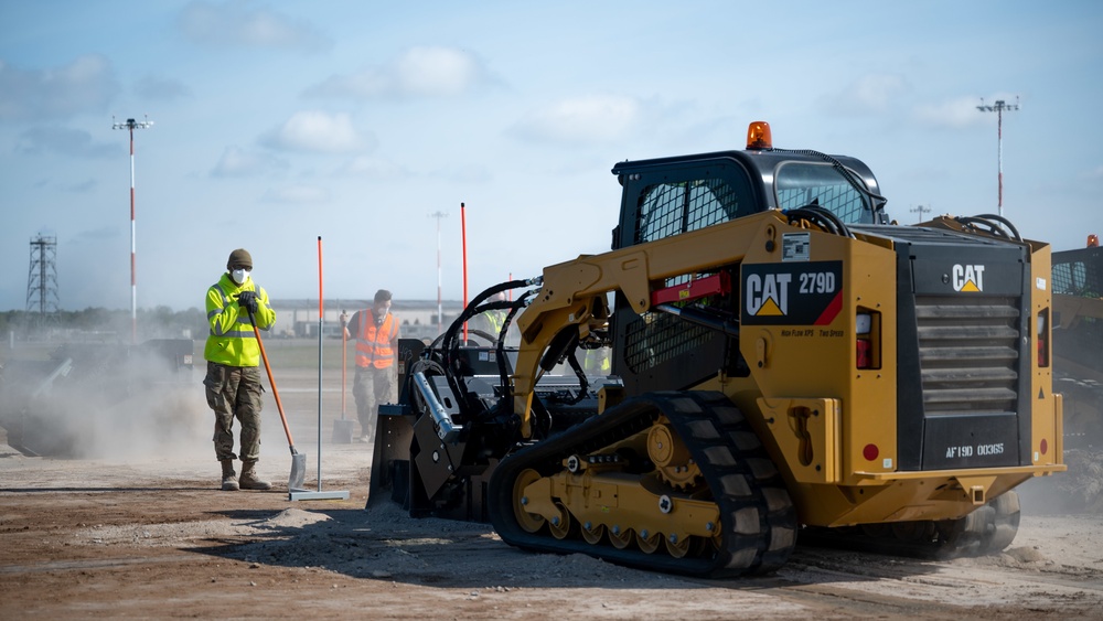 48th Civil Engineer Squadron conduct Rapid Runway Repair exercise