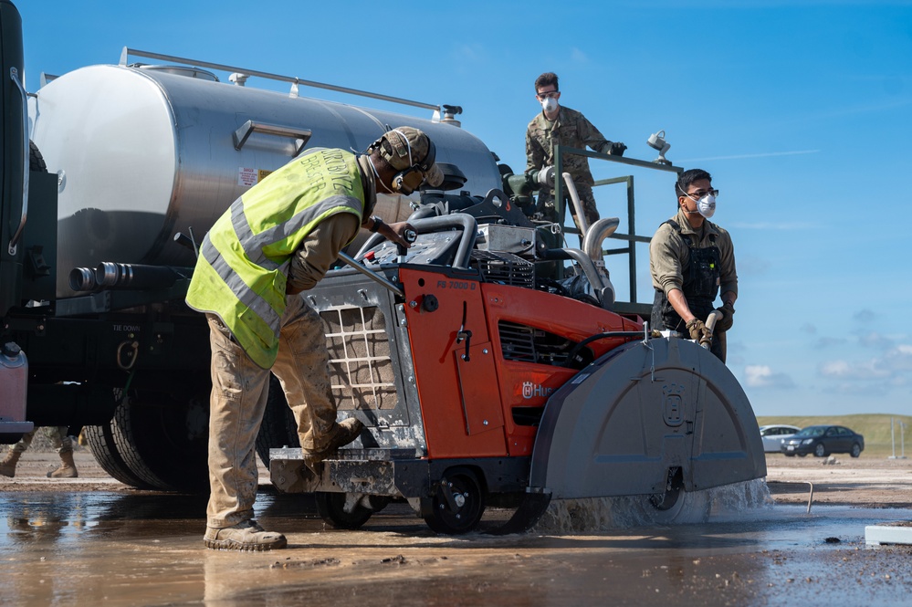 48th Civil Engineer Squadron conduct Rapid Runway Repair exercise