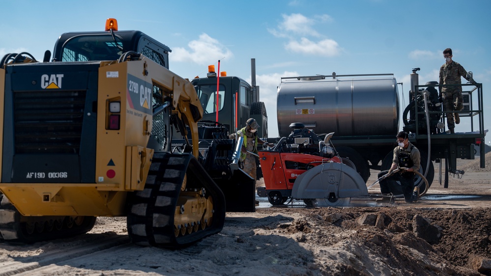 48th Civil Engineer Squadron conduct Rapid Runway Repair exercise