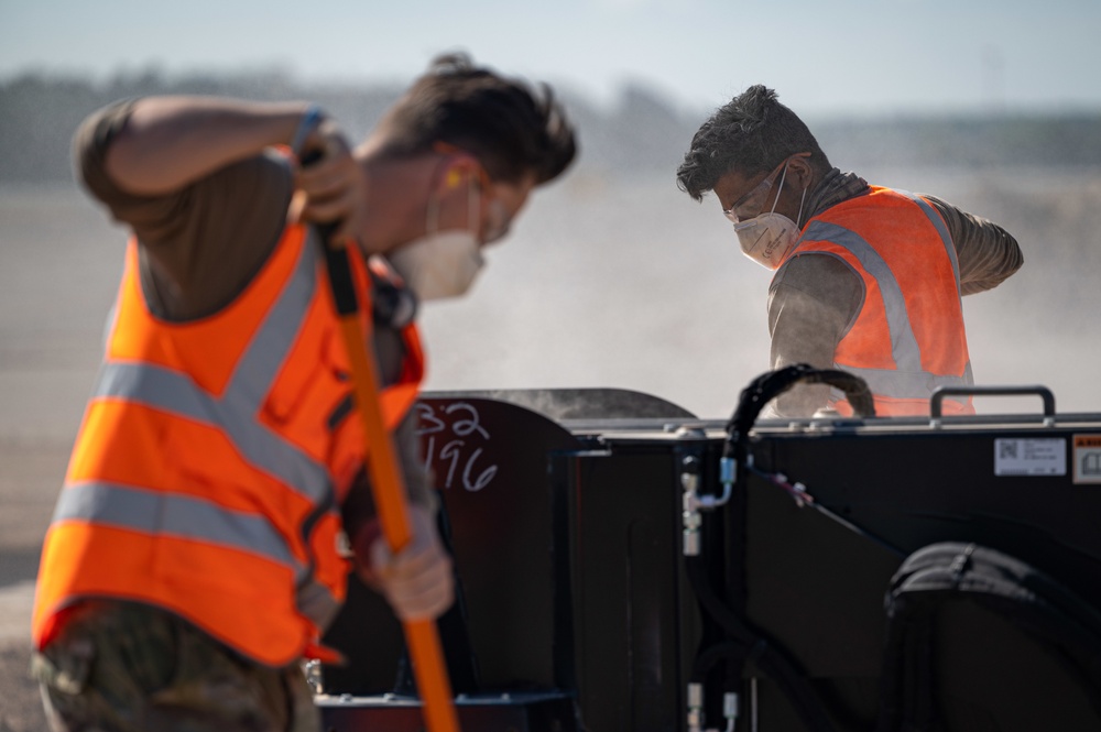 48th Civil Engineer Squadron conduct Rapid Runway Repair exercise