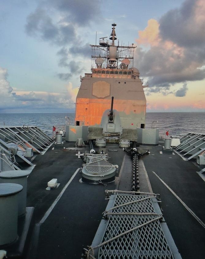 Mobile Bay transits the Philippine Sea