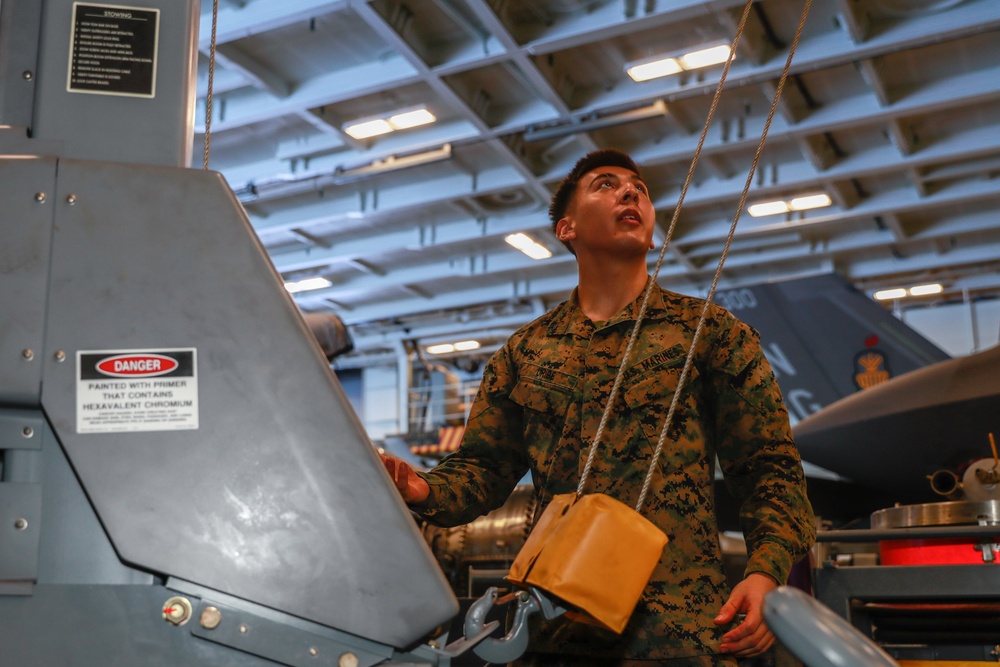 Abraham Lincoln Marine conducts maintenance