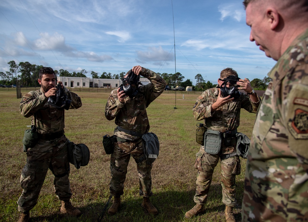 Eighteenth Air Force leadership engage with MacDill Airmen