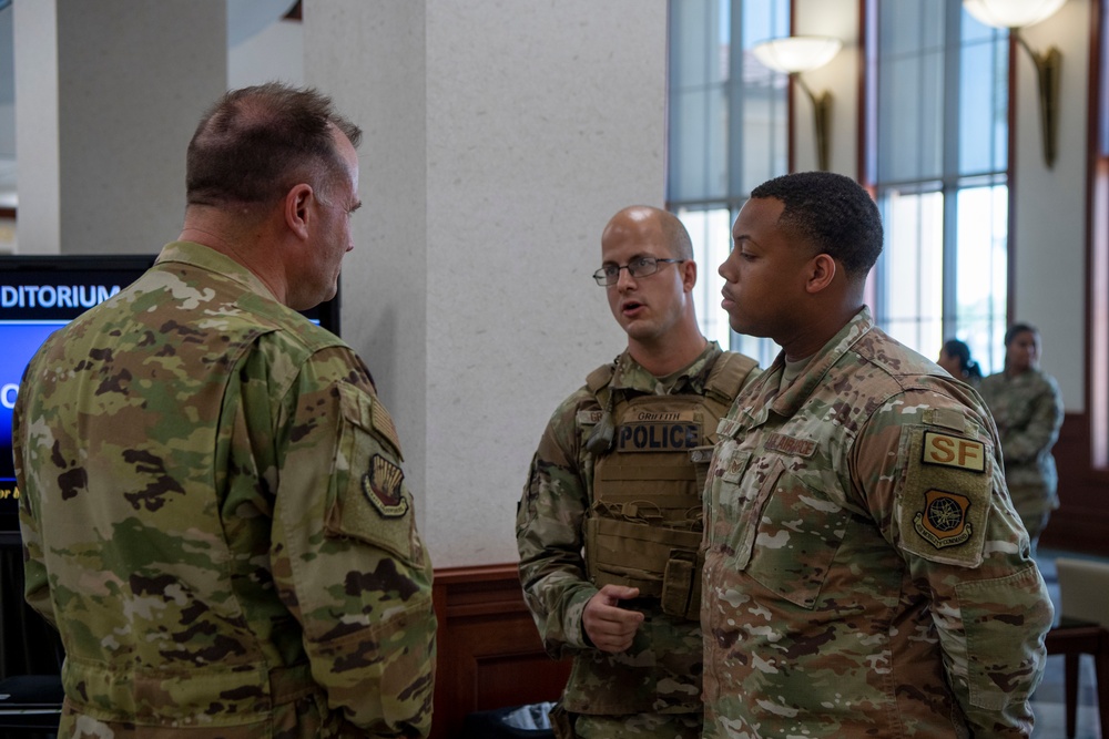 Eighteenth Air Force leadership engage with MacDill Airmen