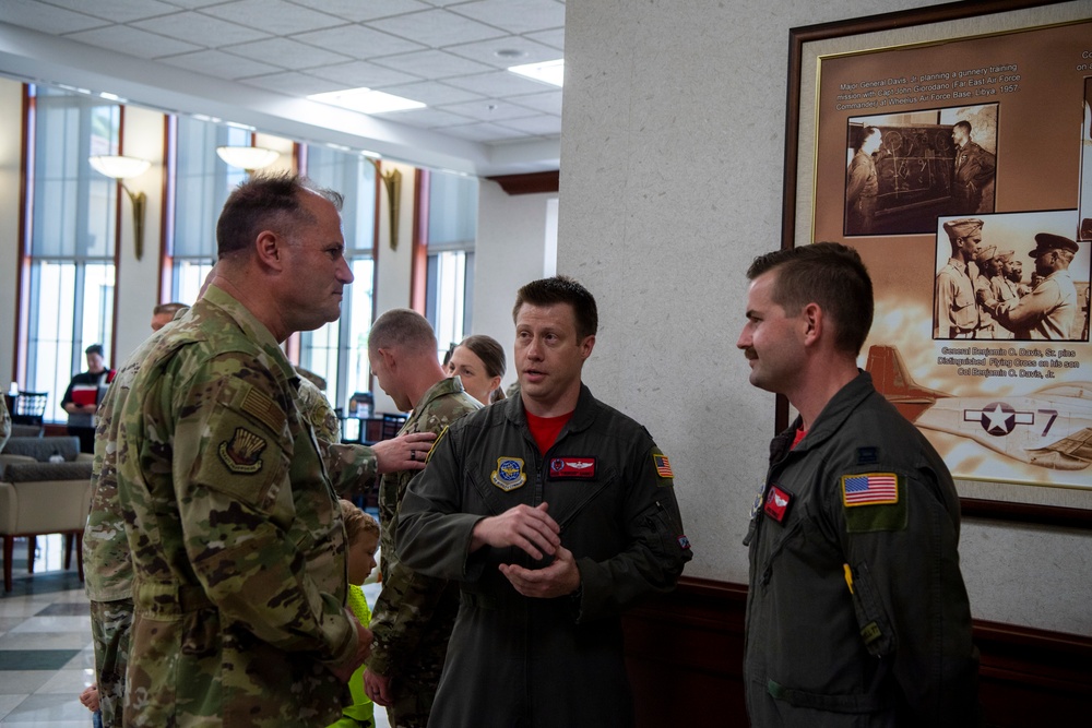 Eighteenth Air Force leadership engage with MacDill Airmen