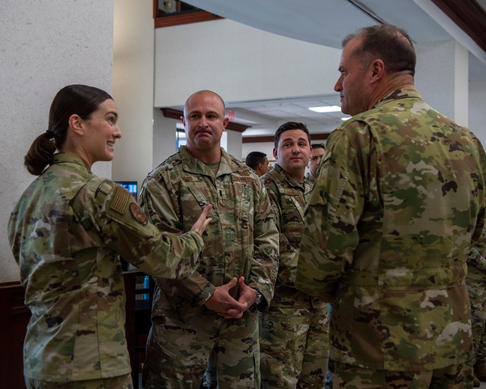 Eighteenth Air Force leadership engage with MacDill Airmen