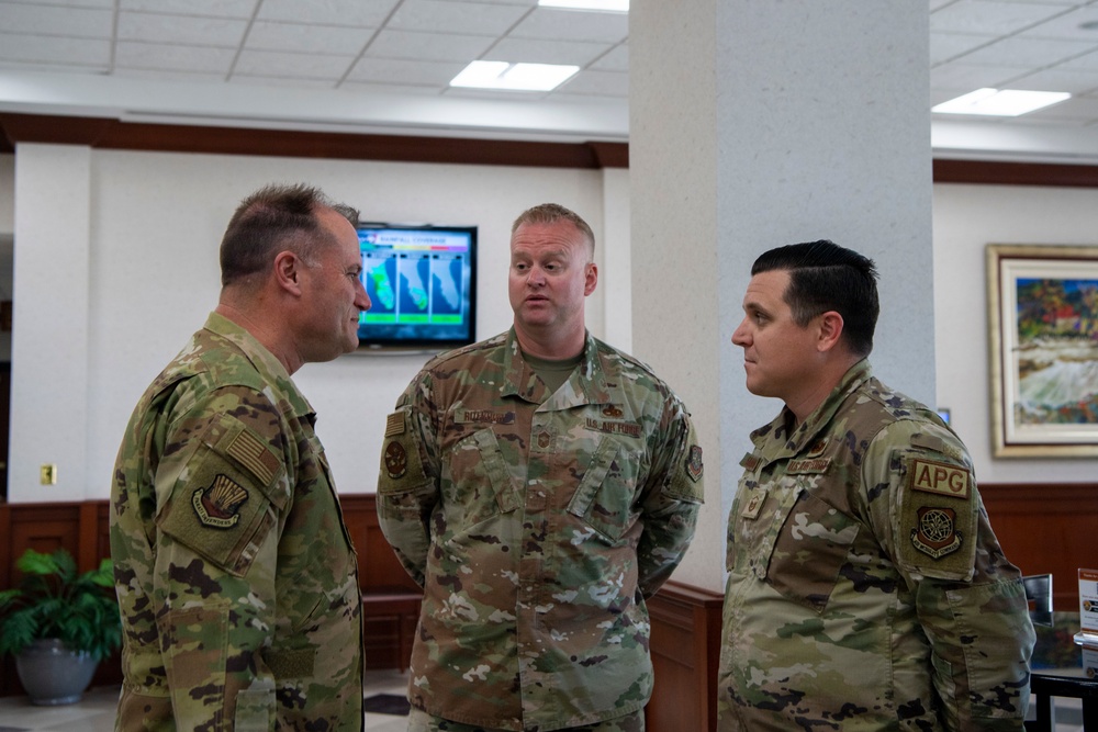 Eighteenth Air Force leadership engage with MacDill Airmen