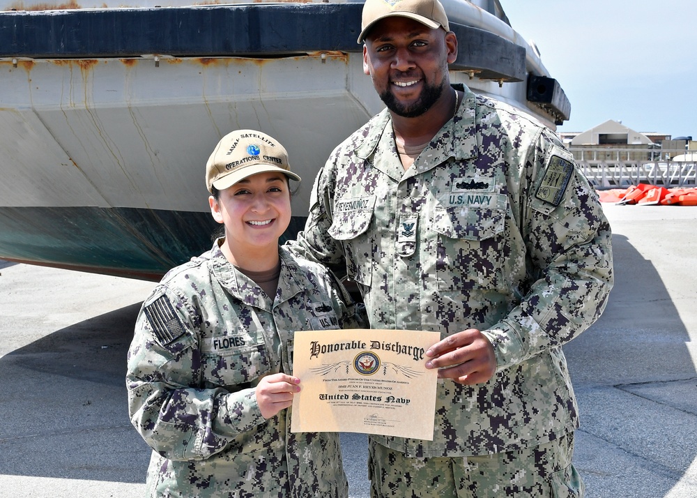 Port-Ops Sailor reenlists onboard Port Hueneme