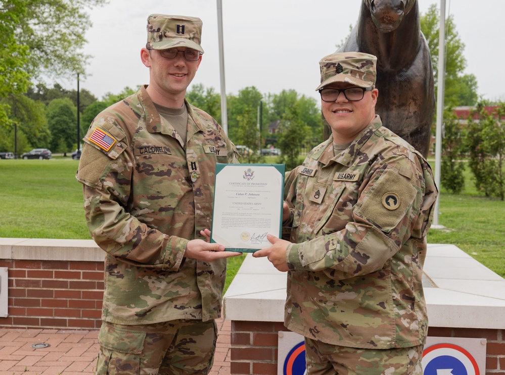 Staff Sgt Johnson's promotion