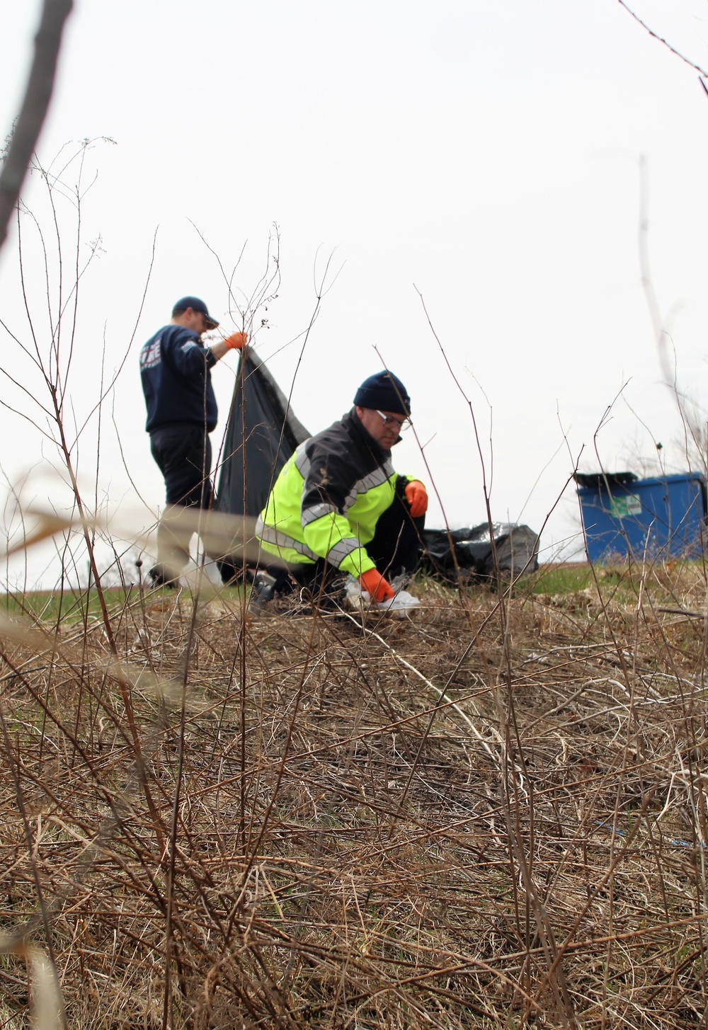 Dozens of Fort McCoy members help with Earth Day cleanup of cantonment area