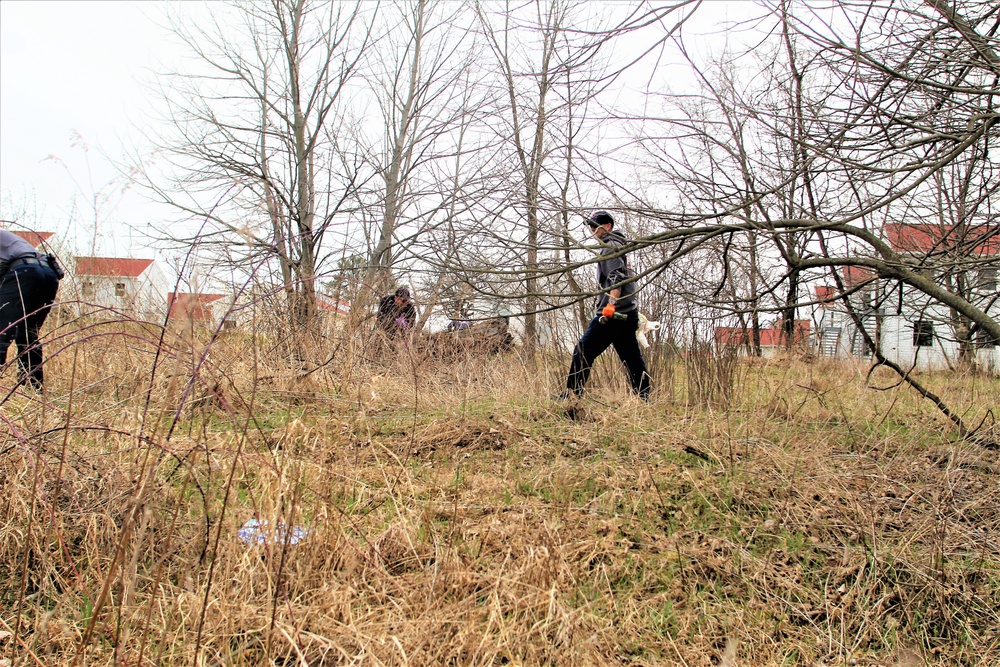 Dozens of Fort McCoy members help with Earth Day cleanup of cantonment area