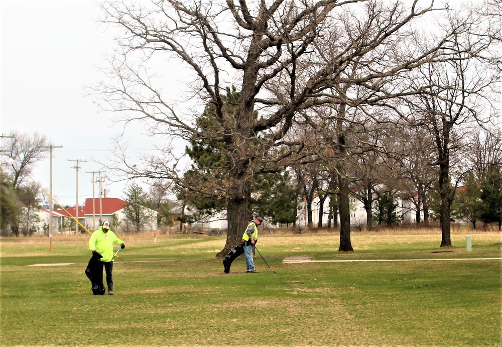 Dozens of Fort McCoy members help with Earth Day cleanup of cantonment area