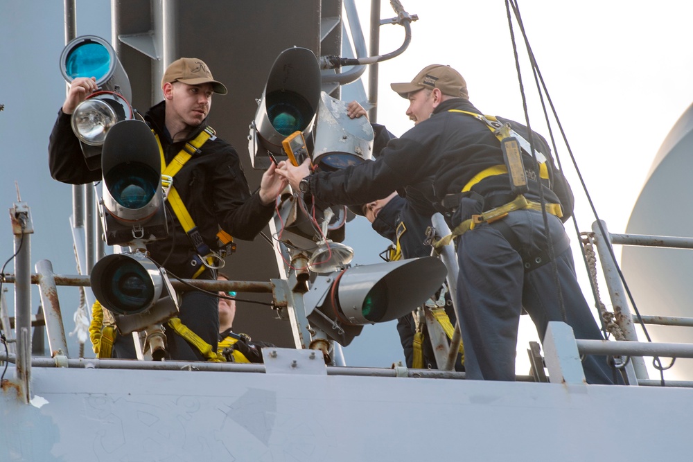 Sailors Repair Lights