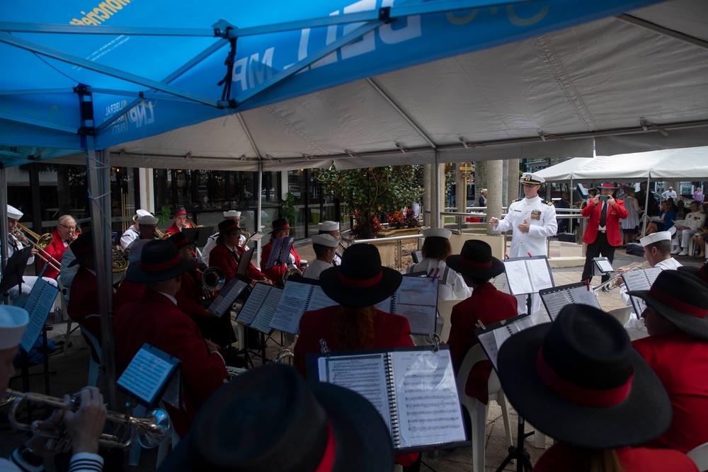 C7F Band Commemorates the Battle of Coral Sea in Surfers Paradise