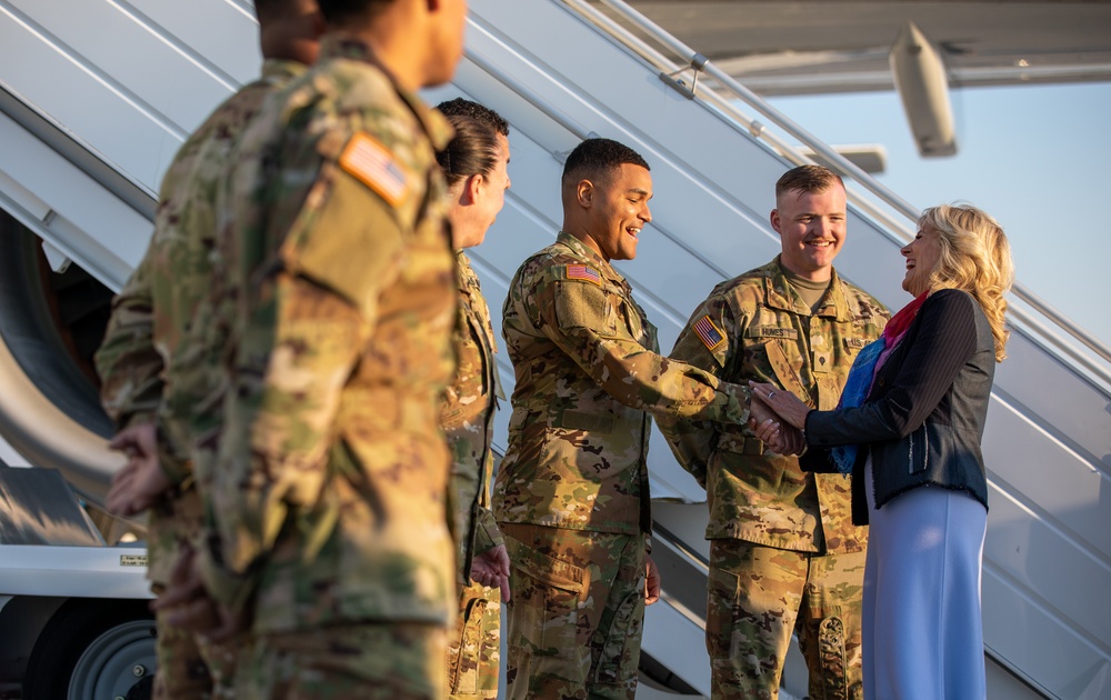 FLOTUS Meets Joint NATO Forces at Mihail Kogalniceanu, Romania