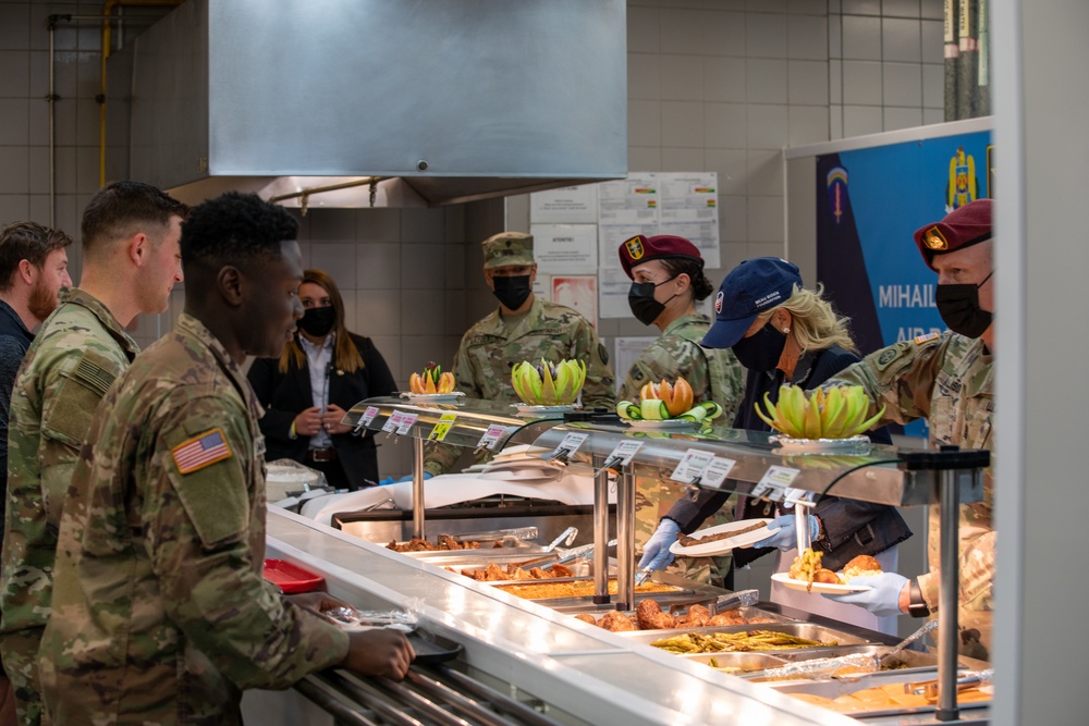 First Lady of the United States visits Mihail Kogalniceanu Air Base, Romania