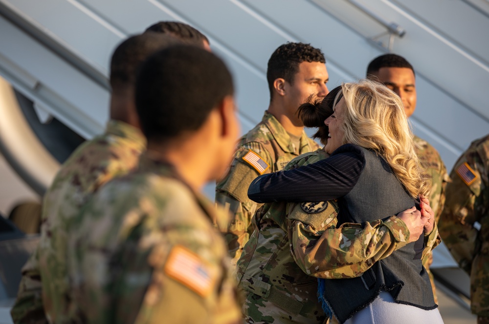 First Lady of the United States visits Mihail Kogalniceanu Air Base, Romania