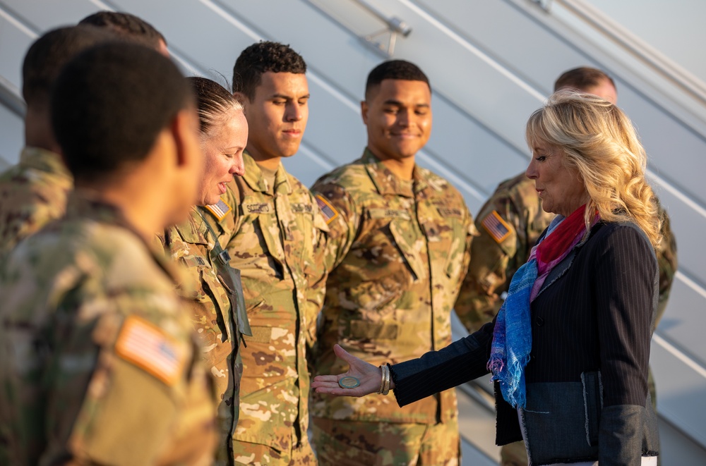 First Lady of the United States visits Mihail Kogalniceanu Air Base, Romania