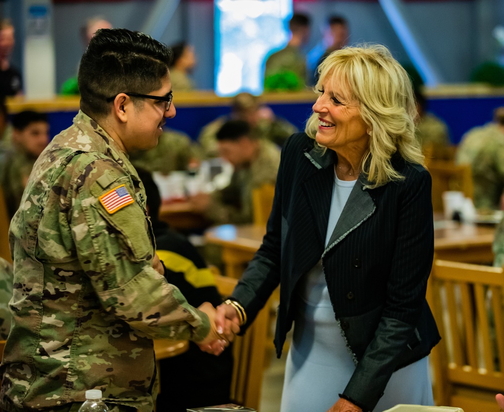 First Lady of the United States visits Mihail Kogalniceanu Airbase, Romania