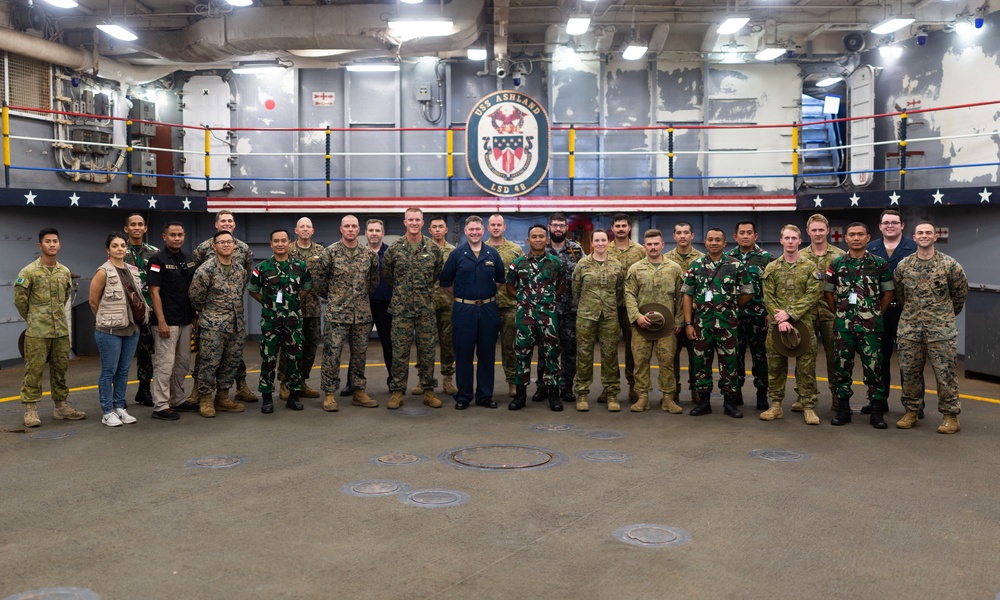 Marines and Partner Nation Forces Tour USS Ashland (LSD-48)