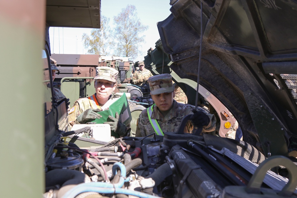 1-109th Field Artillery Soldiers draw prepositioned stock in Lithuania