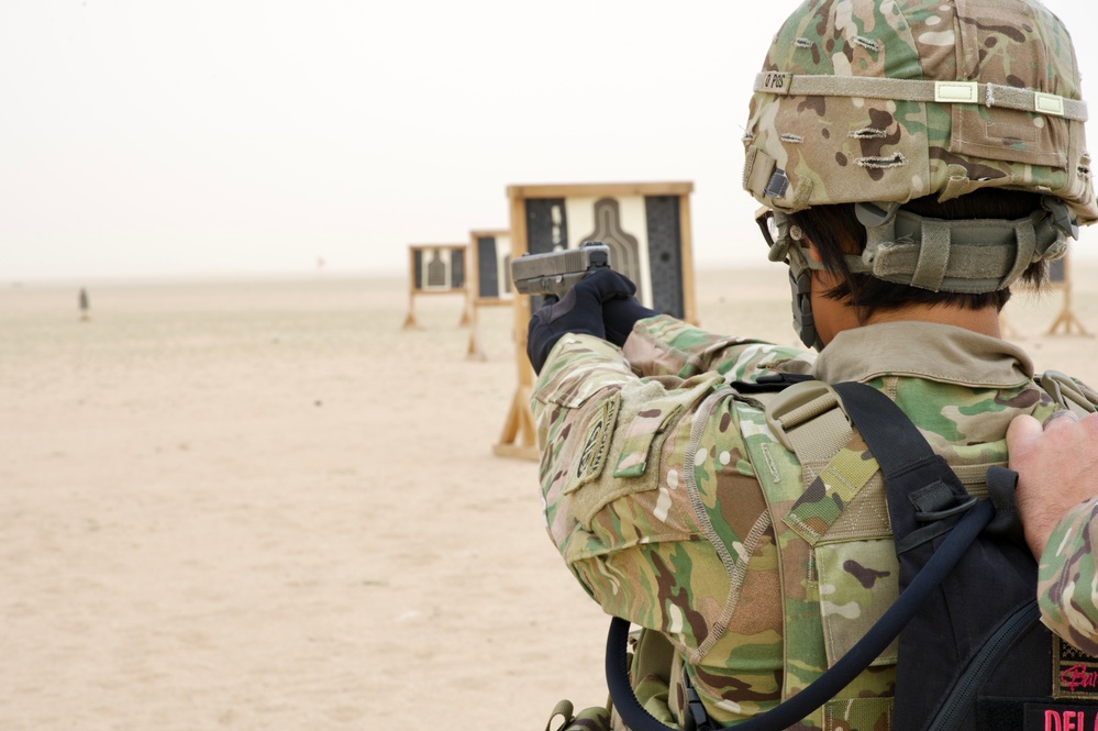 Camp Sparta hosts shooting range training for Soldiers and Airmen