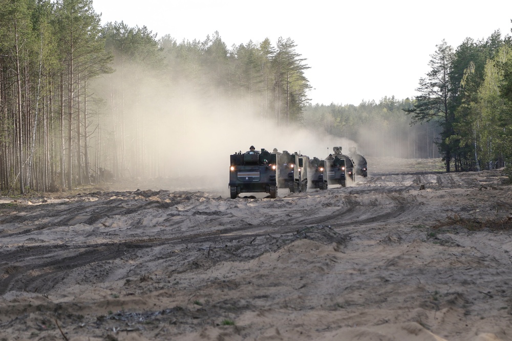 1-109th Field Artillery Soldiers draw prepositioned stock in Lithuania