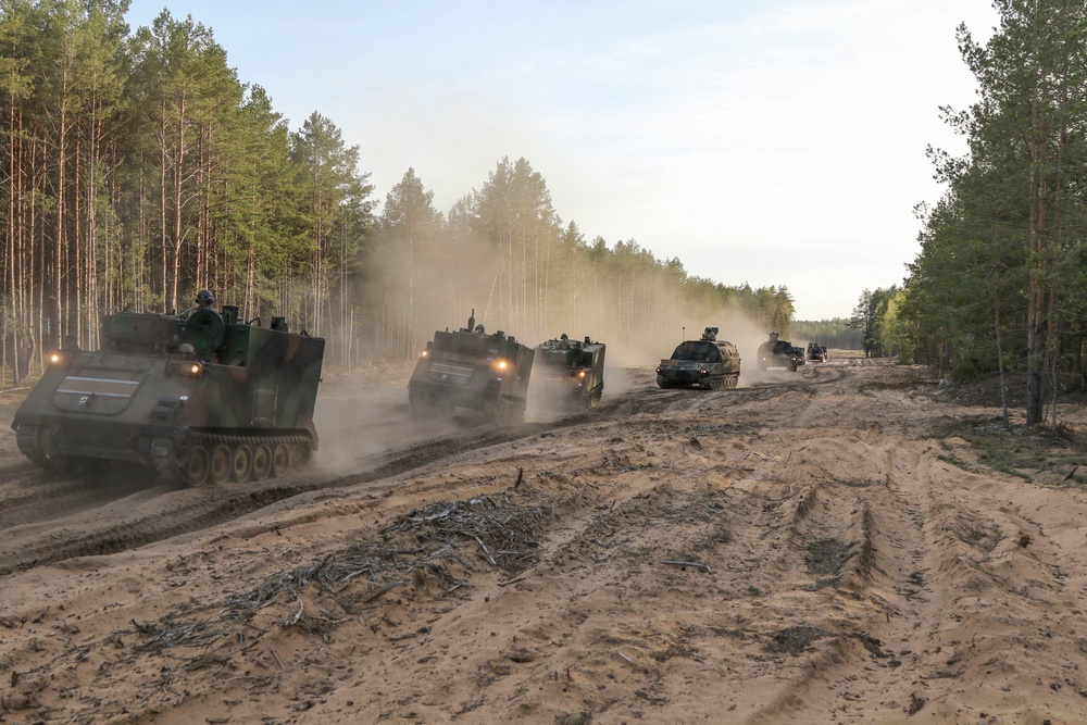 1-109th Field Artillery Soldiers draw prepositioned stock in Lithuania