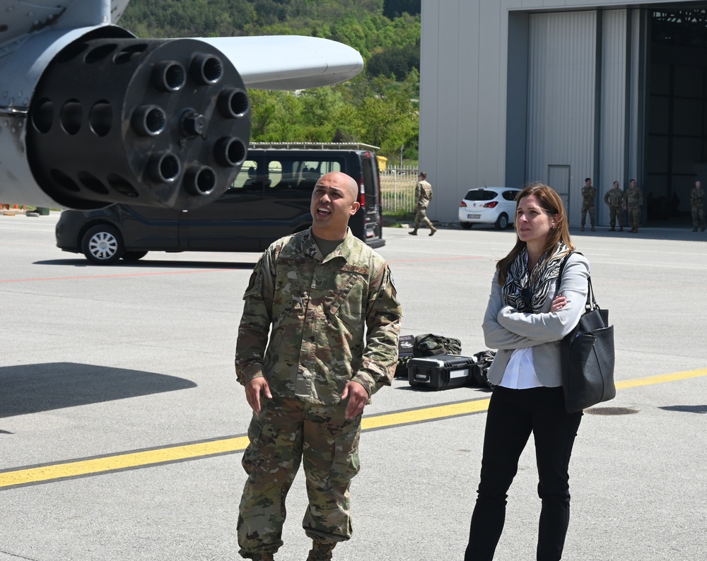 The Honorable Kate Marie Byrnes Visits 175th Wing Airmen in North Macedonia