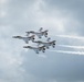 The U.S. Air Force Demonstration Squadron “Thunderbirds” perform during The Great Texas Airshow