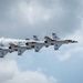 The U.S. Air Force Demonstration Squadron “Thunderbirds” perform during The Great Texas Airshow