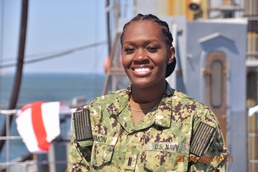 We Are MSC: LTJG Tichina Carmon Earns Strategic Sealift Officer Warfare Insignia Pin