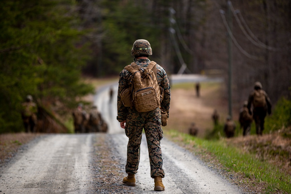 Marines from the Barracks execute live-fire training in Quantico