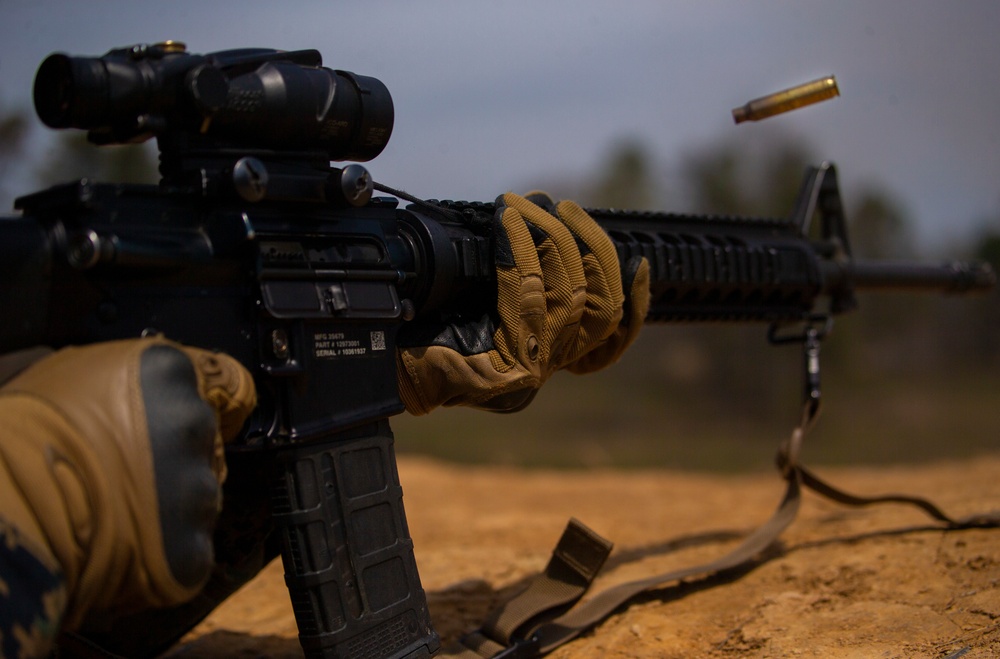 Marines from the Barracks execute live-fire training in Quantico