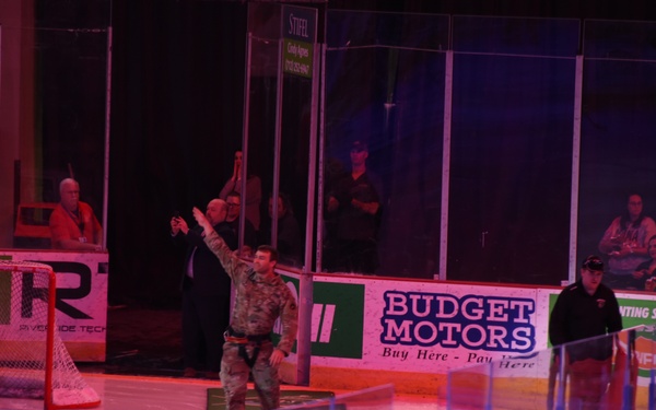 USHL calls the Cavalry for puck drop