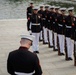 Barracks Marines present “three-round volley” and “Taps” for Honor Flight Network