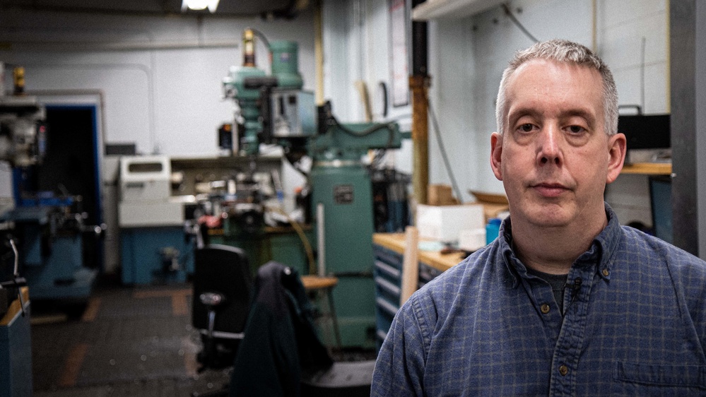 CRREL engineering technician Chris Donnelly in the machine shop