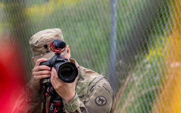 U.S. Army Public Affairs Specialist in Action