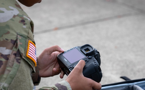 U.S. Army Public Affairs Specialist In Action