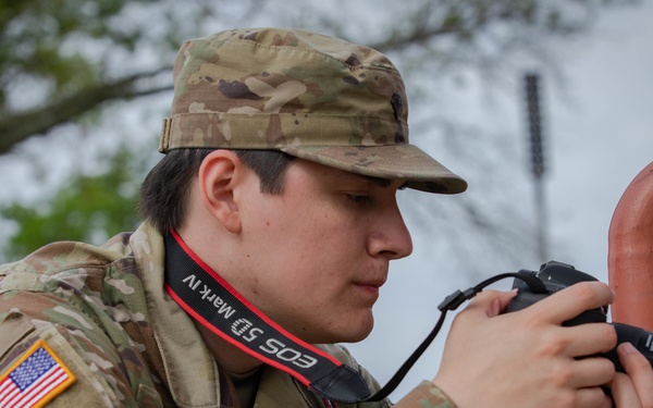 U.S. Army Public Affairs Specialist In Action