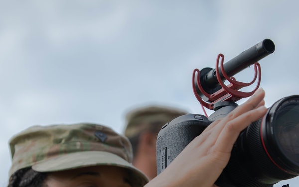 U.S. Army Public Affairs Specialist In Action
