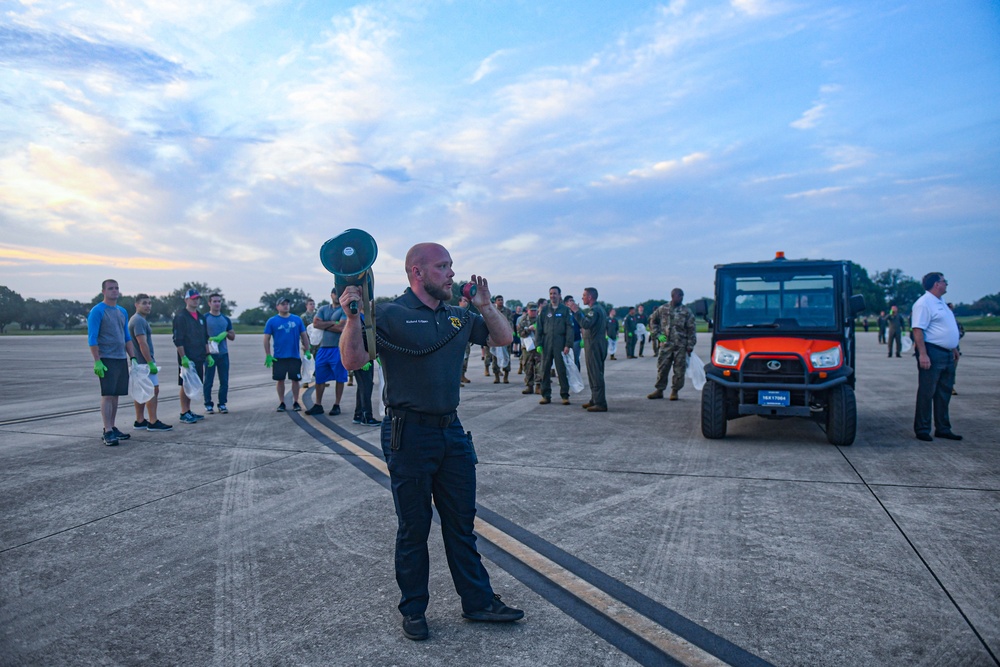 FOD walks ensure clear runways following airshow