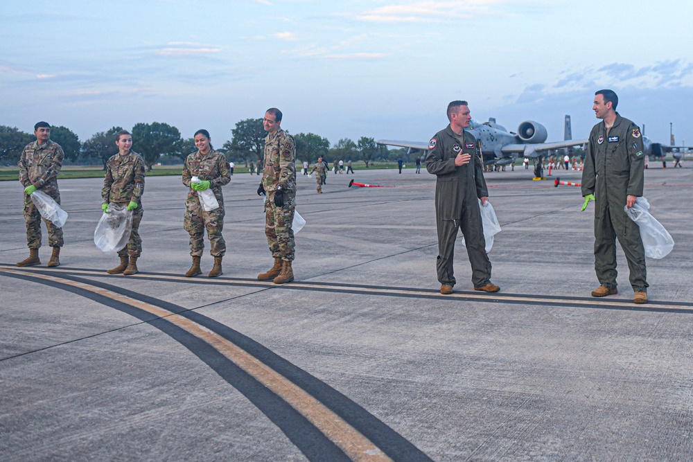 FOD walks ensure clear runways following airshow