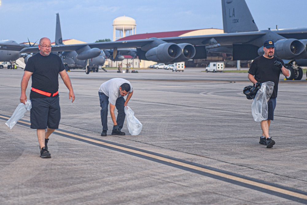 FOD walks ensure clear runways following airshow