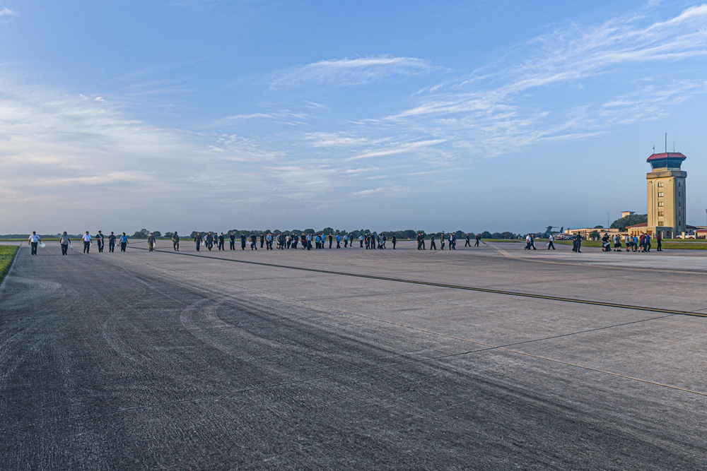 FOD walks ensure clear runways following airshow