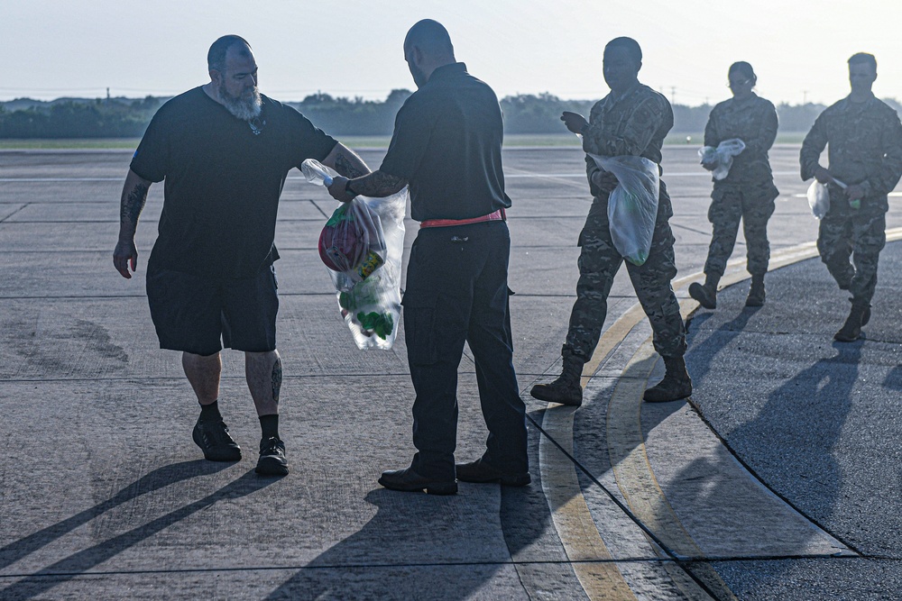 FOD walks ensure clear runways following airshow