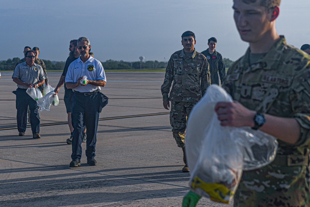 FOD walks ensure clear runways following airshow