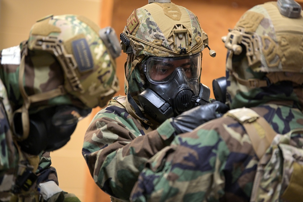 DVIDS - Images - 156 CRG Airmen receive CBRN refresher training at ...