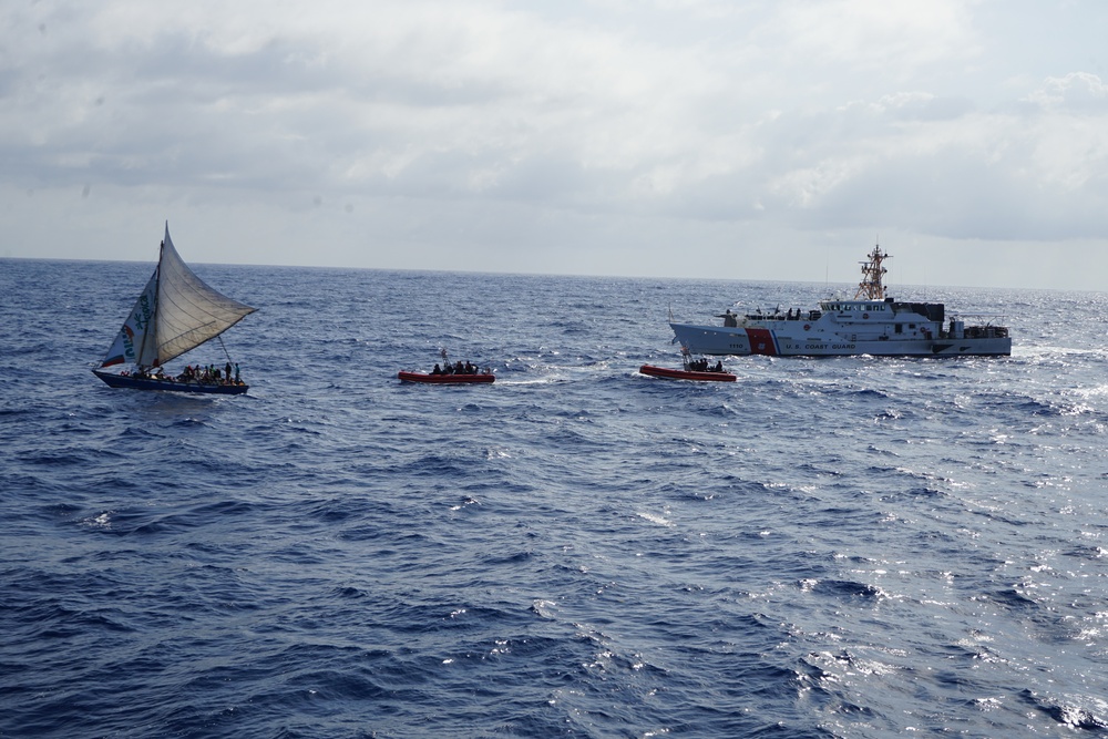 Coast Guard Cutters Campbell, Raymond Evans stop unsafe, overloaded Haitian sailing vessels