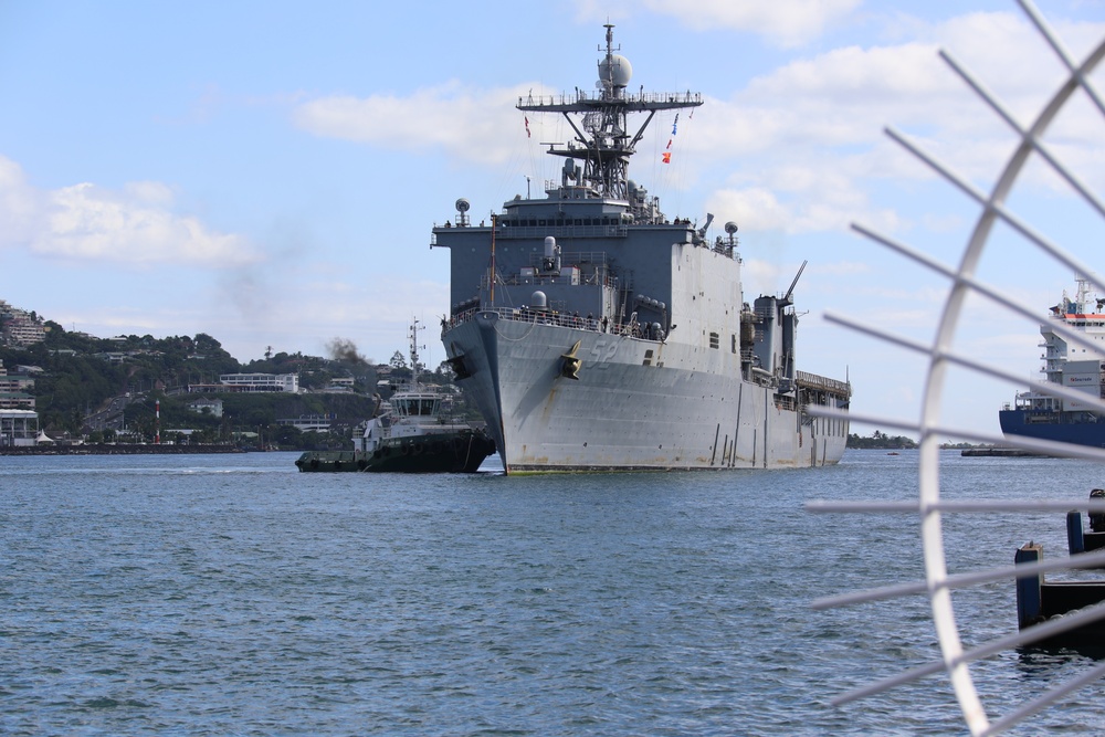 USS Pearl Harbor docks during Exercise Marara 22